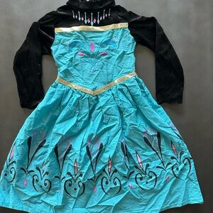 Kids Princess Anna Costume Dress - Black and Blue